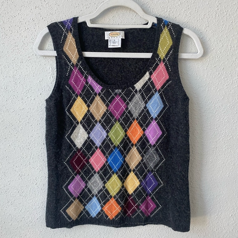 Talbots argyle sweater vest